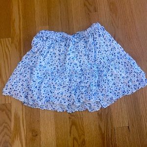 Blue floral flowy skirt!